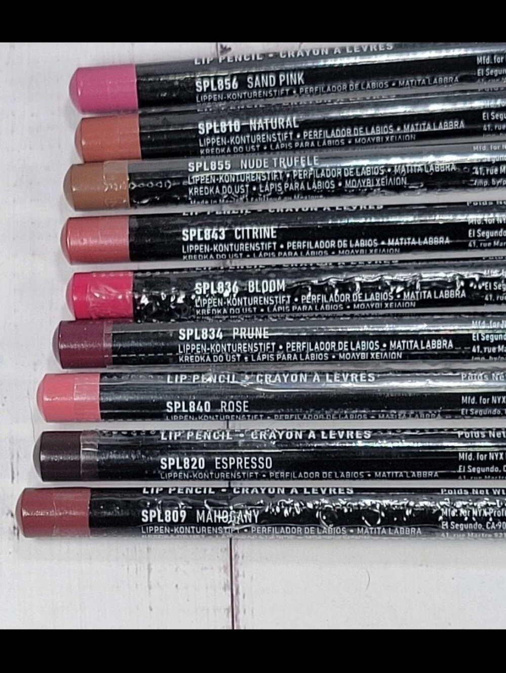 Nyx 9 Piece Slim Lip Pencil Lip Liner Bundle NEW!